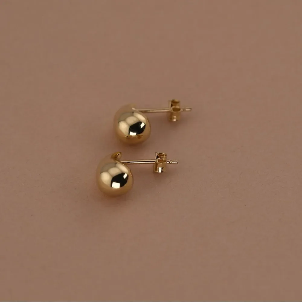 14k Real Gold Teardrop Earrings | Birthday Gift | Essential Fashion Jewelry |